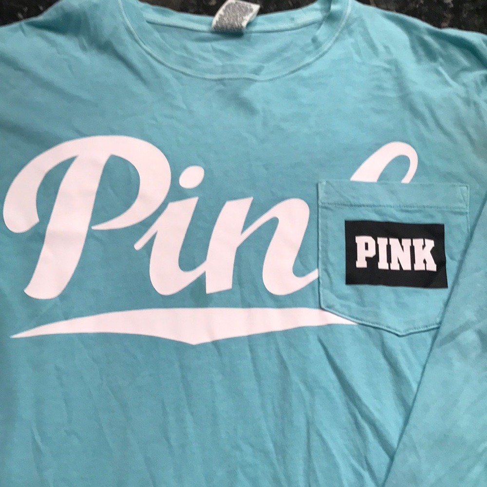 PINK long sleeve T-shirt with pocket